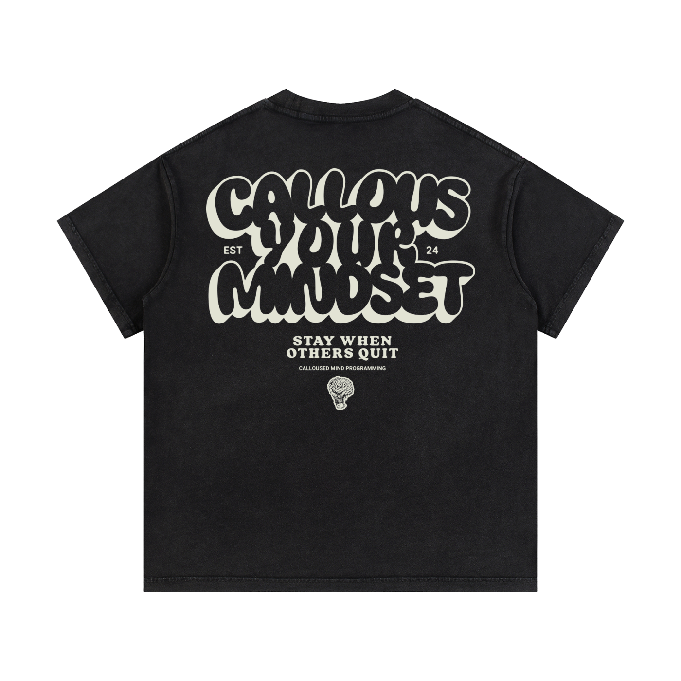Mindset T-shirt: Washed Black