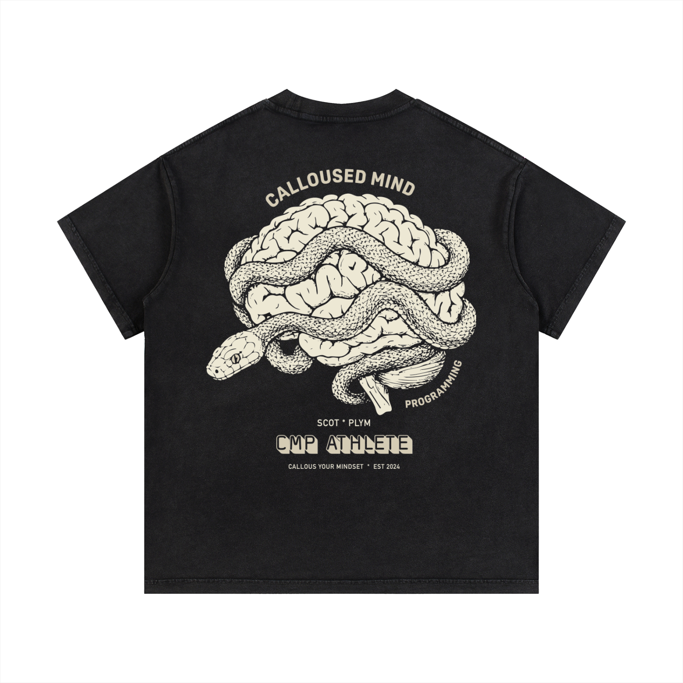 CMP Snake Tshirt - Washed Black